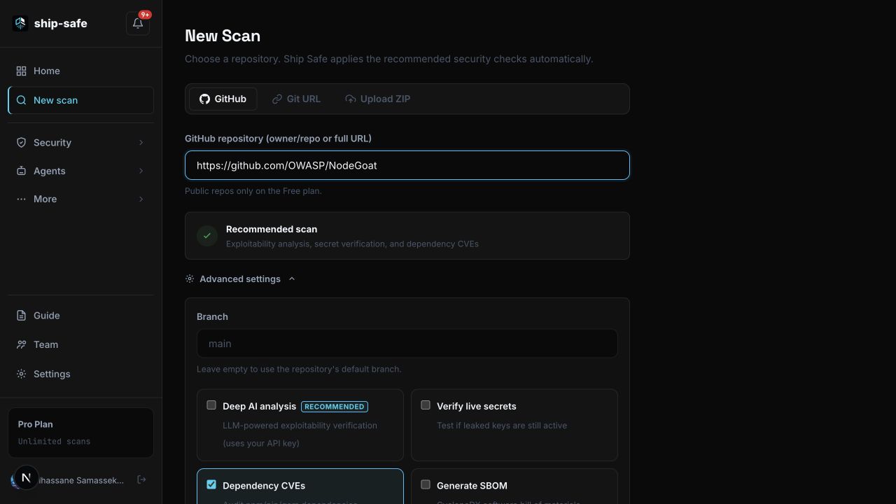How can I scan an AI app without sending source code to an LLM?