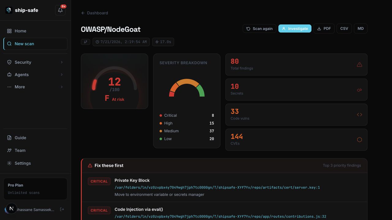 Can an AI coding agent install a malicious package without anyone noticing?